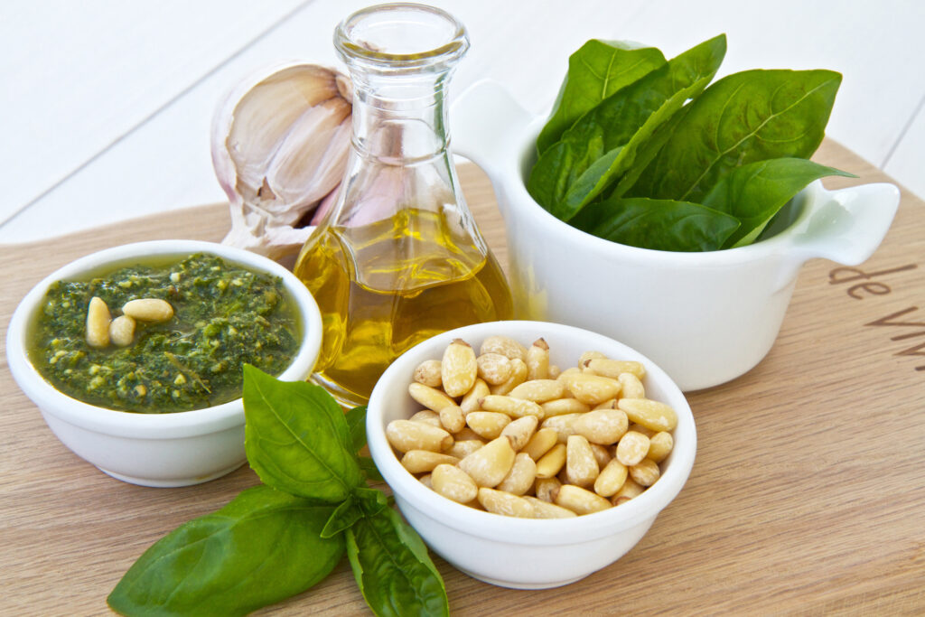 Basil pesto ingredients